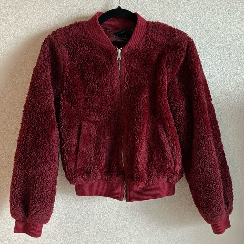 Red Sherpa Bomber Jacket